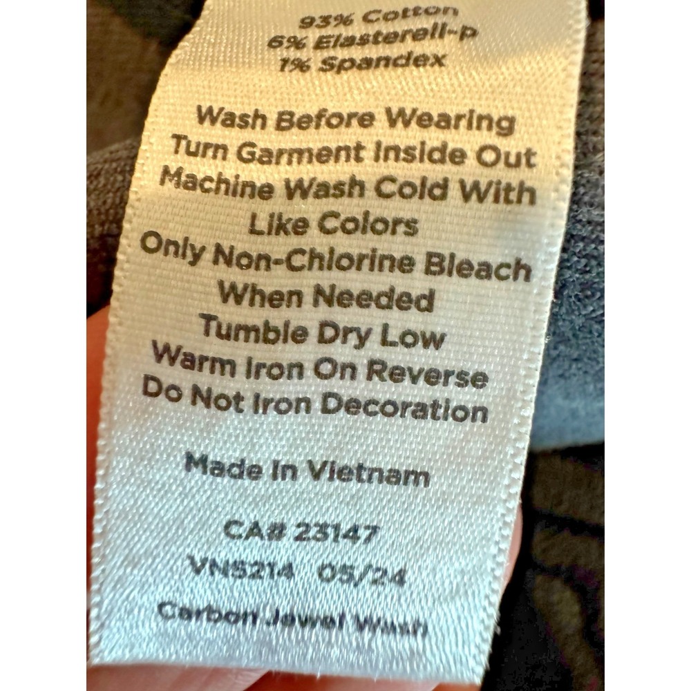 Talbots High Waist Relaxed Jeans Size 16WP Embellished Black Denim Straight Leg - Picture 12 of 16